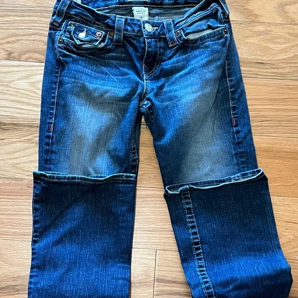 True Religion Women's Dark Blue Flare Jeans - Picture 3 of 8